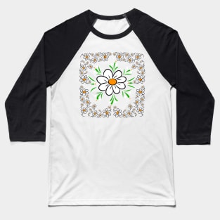 daisy flower blossoms daisies flower pattern bloom Baseball T-Shirt